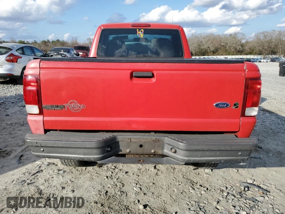 2000 Ford Ranger XL with VIN 1FTYR10VXYPA90058, listed as a Copart auction lot 44582595 with 217,339 mi miles and Salvage Title. Bid and sale history available at carsss.com. Image 6.