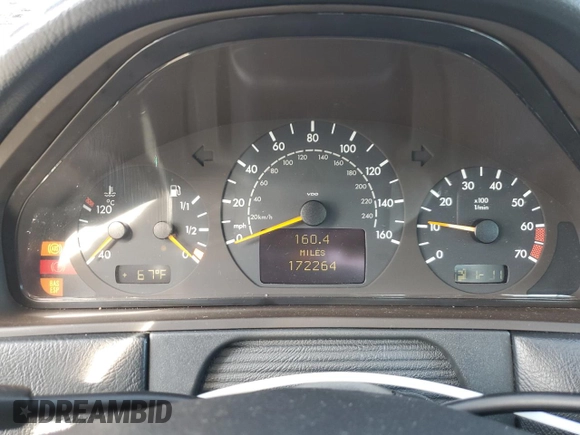 2000 Mercedes-Benz E-Class AWD with VIN WDBJF82J4YX039134, listed as a Copart auction lot 78083864 with 172,264 mi miles and Salvage Title. Bid and sale history available at carsss.com. Image 9.