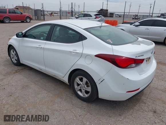 2015 Hyundai Elantra SE z VIN 5NPDH4AE8FH596790, wystawiony jako IAAI lot #42242383 z przebiegiem 131 858 mil mil oraz . Historia ofert i sprzedaży dostępna na DreamBid. Obrazek 3.