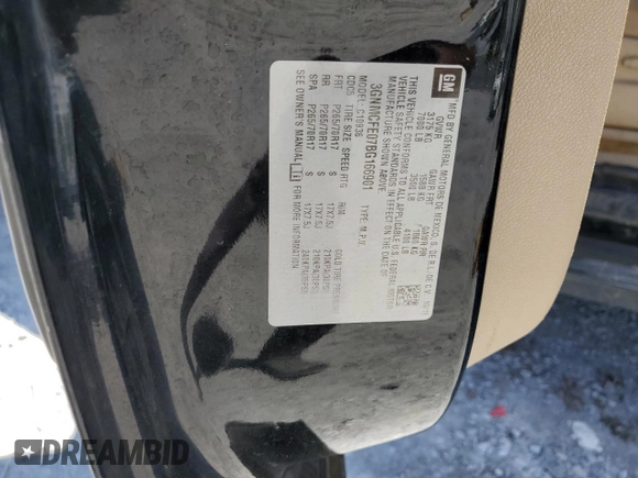 2011 Chevrolet Avalanche LT with VIN 3GNMCFE07BG166901, listed as a Copart auction lot 61734405 with 269,796 mi miles and Salvage title. Bid and sale history available at DreamBid. Image 12.