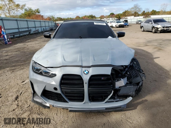 2024 BMW M4 Competition xDrive with VIN WBS33BA05RCN54847, listed as a Copart auction lot 76972564 with 9,527 mi miles and Salvage Title. Bid and sale history available at carsss.com. Image 5.