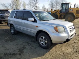 2006 Honda Pilot EX-L with VIN 2HKYF18756H561718, listed as a Copart auction lot 51080785 with 148,297 mi miles and Salvage Title. Bid and sale history available at DreamBid. Image 4.