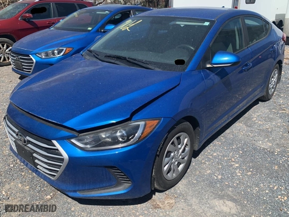 2017 Hyundai Elantra SE with VIN KMHD74LF1HU400721, listed as a Copart auction lot 51111535 with 196,480 mi miles and Salvage Title. Bid and sale history available at carsss.com. Image 2.