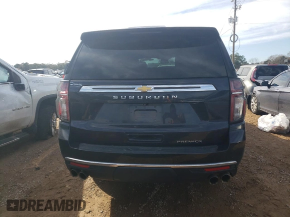 2023 Chevrolet Suburban Premier with VIN 1GNSCFKD6PR101043, listed as a Copart auction lot 43536655 with 39,827 mi miles and Salvage title. Bid and sale history available at DreamBid. Image 6.