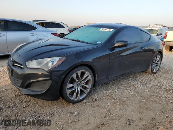2013 Hyundai Genesis Coupe 2.0T Premium with VIN KMHHT6KD4DU111514, listed as a Copart auction lot 50181145 with 62,734 mi miles and Salvage Title. Bid and sale history available at carsss.com. Image 1.