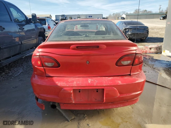 2002 Chevrolet Cavalier LS Sport with VIN 1G1JH12F727311061, listed as a Copart auction lot 45425585 with 0 mi miles and Salvage Title. Bid and sale history available at carsss.com. Image 6.