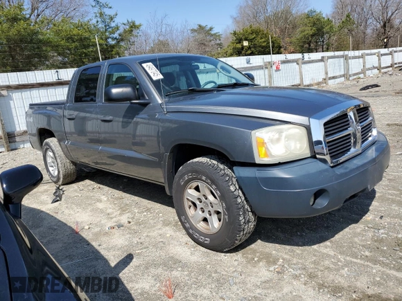 2006 Dodge Dakota SLT with VIN 1D7HW48N56S589686, listed as a Copart auction lot 49497045 with 135,845 mi miles and Salvage Title. Bid and sale history available at carsss.com. Image 4.