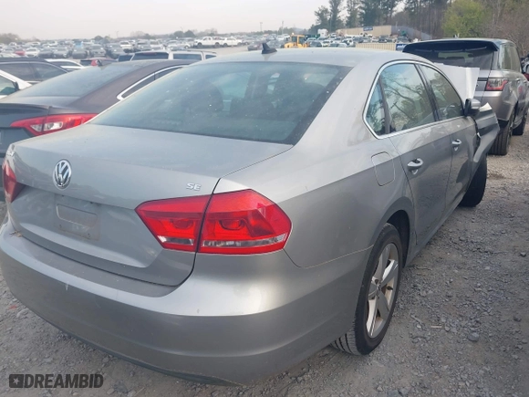 2012 Volkswagen Passat SE with VIN 1VWBH7A3XCC108676, listed as a IAAI auction lot 41897380 with 94,066 mi miles. Bid and sale history available at carsss.com. Image 4.