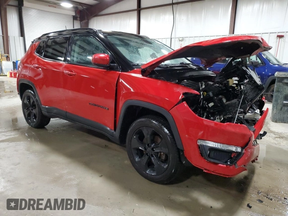 2020 Jeep Compass Latitude with VIN 3C4NJDBB2LT116591, listed as a Copart auction lot 52180045 with 138,531 mi miles and Salvage Title. Bid and sale history available at DreamBid. Image 4.