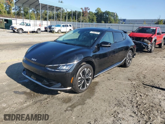 2022 Kia EV6 Wind with VIN KNDC34LA1N5062291, listed as a Copart auction lot 72363744 with 36,494 mi miles and Salvage Title. Bid and sale history available at carsss.com. Image 1.