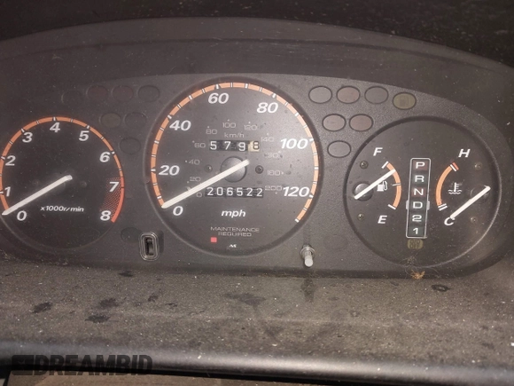 1999 Honda CR-V LX with VIN JHLRD184XXC084140, listed as a IAAI auction lot 41566574 with 206,522 mi miles. Bid and sale history available at carsss.com. Image 7.