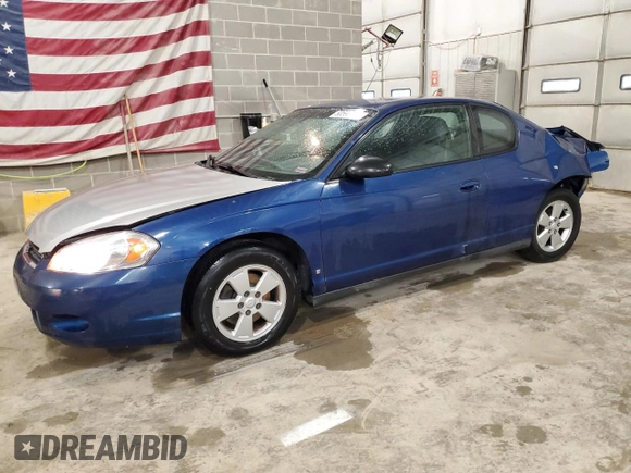 2006 Chevrolet Monte Carlo LT 3.5L with VIN 2G1WM15K769184360, listed as a Copart auction lot 50596105 with 259,503 mi miles and Salvage Title. Bid and sale history available at carsss.com. Image 1.