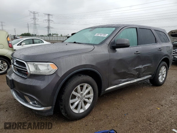 2014 Dodge Durango SXT with VIN 1C4RDJAG6EC550628, listed as a Copart auction lot 59740785 with 75,918 mi miles and Salvage title. Bid and sale history available at DreamBid. Image 1.