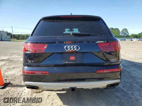2017 Audi Q7 Premium Plus with VIN WA1LAAF75HD026015, listed as a Copart auction lot 58041095 with 127,076 mi miles and Salvage title. Bid and sale history available at DreamBid. Image 6.