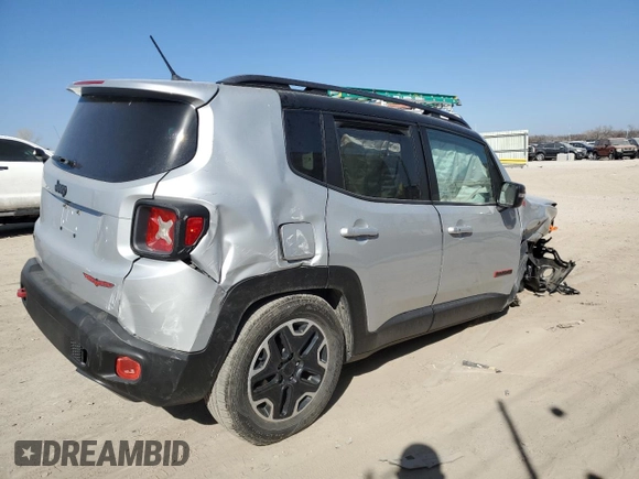 2015 Jeep Renegade Trailhawk with VIN ZACCJBCT8FPB28355, listed as a Copart auction lot 48738275 with 64,423 mi miles and Salvage title. Bid and sale history available at DreamBid. Image 3.