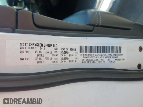 2014 Jeep Grand Cherokee Limited with VIN 1C4RJFBG0EC275410, listed as a Copart auction lot 62689055 with 169,925 mi miles and Clean title. Bid and sale history available at DreamBid. Image 14.