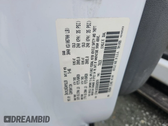 2006 Dodge 1500 SLT z VIN 1D7HA18236S685870, wystawiony jako Copart lot #59186375 z przebiegiem 147 685 mil mil oraz Szkoda całkowita • Salvage title. Historia ofert i sprzedaży dostępna na DreamBid. Obrazek 12.