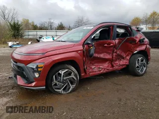 2024 Hyundai Kona N Line with VIN KM8HACA34RU118306, listed as a Copart auction lot 79687814 with 3,393 mi miles and Salvage Title. Bid and sale history available at carsss.com. Image 1.