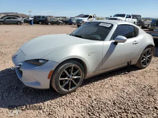 2018 Mazda MX-5 Miata RF Grand Touring with VIN JM1NDAM75J0205791, listed as a Copart auction lot 45934545 with 99,970 mi miles and Salvage Title. Bid and sale history available at carsss.com. Image 1.