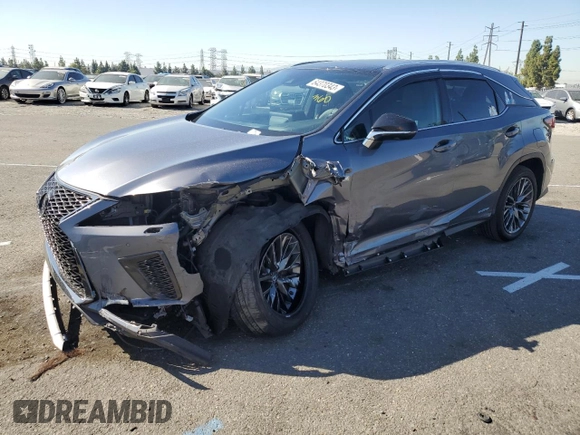 2020 Lexus RX with VIN 2T2YGMDA8LC054063, listed as a Copart auction lot 64370343 with 59,681 mi miles. Bid and sale history available at carsss.com. Image 1.