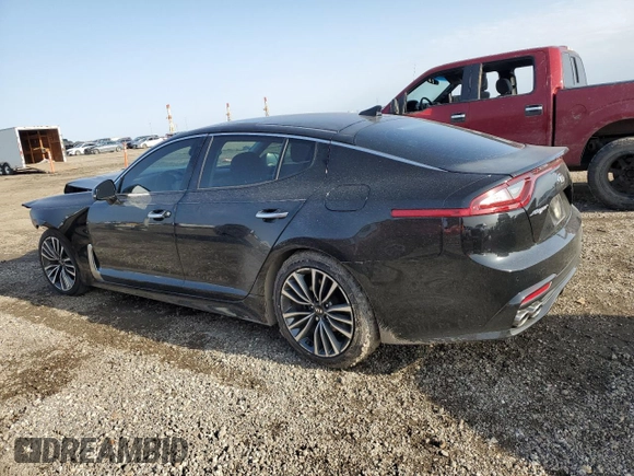 2018 Kia Stinger Premium with VIN KNAE25LA7J6014393, listed as a Copart auction lot 45012435 with 70,021 mi miles and Salvage Title. Bid and sale history available at DreamBid. Image 2.
