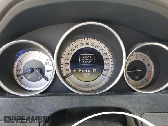 2012 Mercedes-Benz C 300 Sport with VIN WDDGF8BB0CR231058, listed as a Copart auction lot 58540945 with 178,360 mi miles and Salvage title. Bid and sale history available at DreamBid. Image 9.