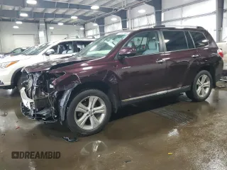2013 Toyota Highlander Limited with VIN 5TDDK3EH5DS227165, listed as a Copart auction lot 61362485 with 94,258 mi miles and Salvage title. Bid and sale history available at DreamBid. Image 1.