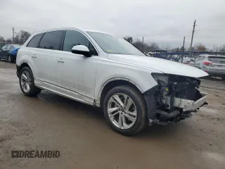 2021 Audi Q7 Premium Plus with VIN WA1LJAF7XMD028322, listed as a Copart auction lot 89302575 with 56,214 mi miles and Salvage title. Bid and sale history available at DreamBid. Image 4.
