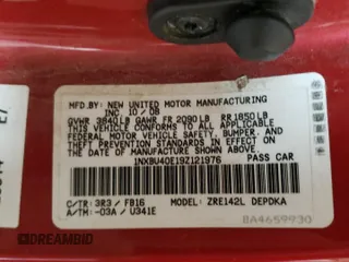 2009 Toyota Corolla with VIN 1NXBU40E19Z121976, listed as a Copart auction lot 55654795 with 238,532 mi miles and Clean Title. Bid and sale history available at carsss.com. Image 12.