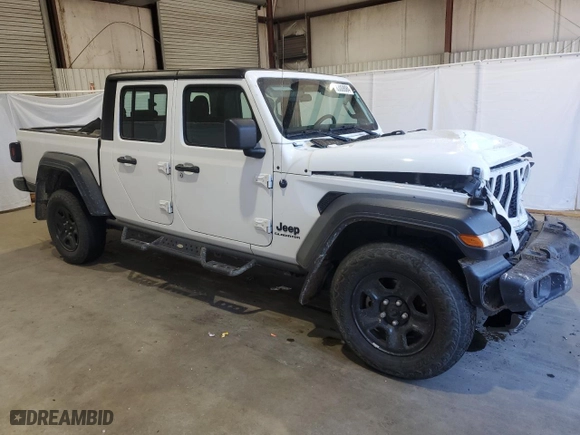 2022 Jeep Gladiator Sport S with VIN 1C6JJTAG9NL176055, listed as a Copart auction lot 83069084 with 53,752 mi miles and Salvage Title. Bid and sale history available at carsss.com. Image 4.