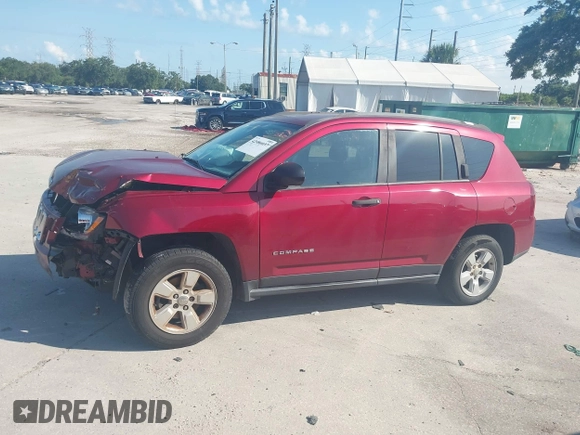 2017 Jeep Compass Sport with VIN 1C4NJCBA7HD119548, listed as a IAAI auction lot 42586037 with 93,529 mi miles and . Bid and sale history available at DreamBid. Image 14.