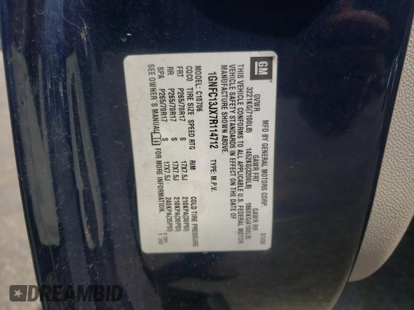 2007 Chevrolet Tahoe LT z VIN 1GNFC13JX7R114712, wystawiony jako Copart lot #62892205 z przebiegiem 295 890 mil mil oraz Szkoda całkowita • Salvage title. Historia ofert i sprzedaży dostępna na DreamBid. Obrazek 13.