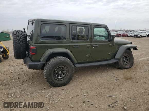 2021 Jeep Wrangler Unlimited Sahara Altitude с VIN 1C4HJXEN3MW668178, выставлен на аукционе Copart как лот 53570985 с пробегом Не указан миль и Списание • Salvage title. История ставок и продаж доступна на DreamBid. Изображение 3.