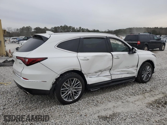 2023 Acura MDX w/Advance Package with VIN 5J8YE1H87PL022852, listed as a Copart auction lot 88914165 with 24,683 mi miles and Salvage Title. Bid and sale history available at carsss.com. Image 3.