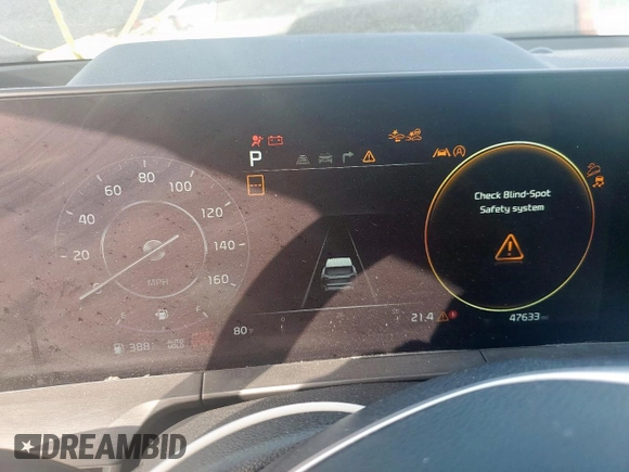 2023 Kia Telluride SX with VIN 5XYP5DGC3PG348337, listed as a Copart auction lot 53195555 with 47,633 mi miles and Salvage title. Bid and sale history available at DreamBid. Image 9.