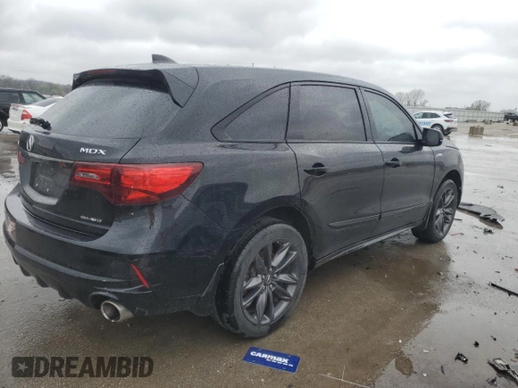 2019 Acura MDX Technology with VIN 5J8YD4H0XKL008399, listed as a Copart auction lot 51506575 with 61,658 mi miles and Salvage title. Bid and sale history available at DreamBid. Image 3.