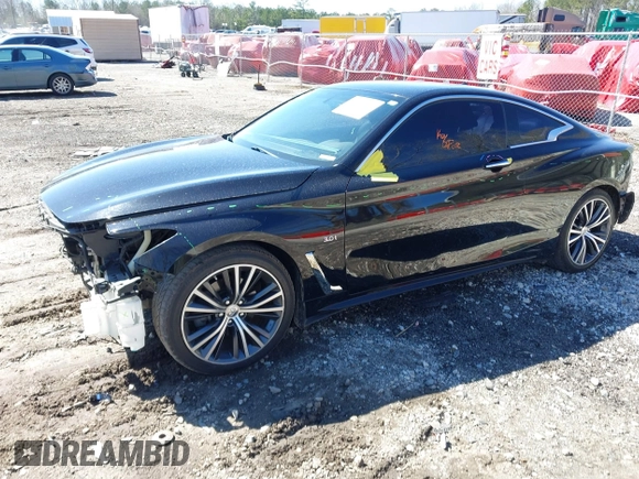 2018 Infiniti Q60 Luxe with VIN JN1EV7EL2JM392124, listed as a IAAI auction lot 41744375 with 63,421 mi miles and . Bid and sale history available at carsss.com. Image 18.
