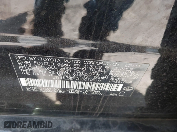 2011 Lexus LS 460 z VIN JTHCL5EF2B5010516, wystawiony jako IAAI lot #41930484 z przebiegiem 211 739 mil mil oraz . Historia ofert i sprzedaży dostępna na DreamBid. Obrazek 9.