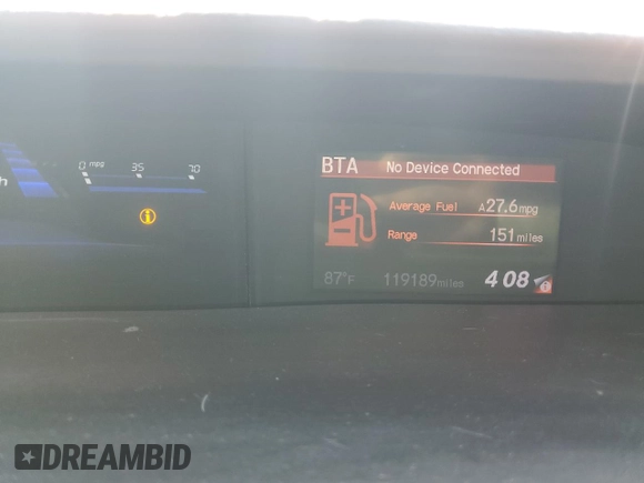 2013 Honda Civic LX z VIN 2HGFB2F56DH541432, wystawiony jako Copart lot #57077625 z przebiegiem 119 189 mil mil oraz Szkoda całkowita • Salvage title. Historia ofert i sprzedaży dostępna na DreamBid. Obrazek 9.
