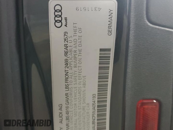2018 Audi A5 Sportback Premium Plus z VIN WAUBNCF59JA054193, wystawiony jako Copart lot #50825495 z przebiegiem 80 307 mil mil oraz Szkoda całkowita • Salvage title. Historia ofert i sprzedaży dostępna na DreamBid. Obrazek 12.
