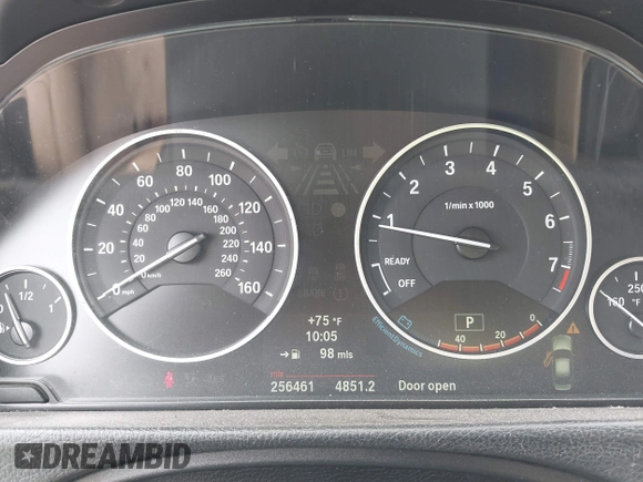 2012 BMW 3 Series 328i with VIN WBA3A5C51CF349987, listed as a IAAI auction lot 42013599 with 256,461 mi miles. Bid and sale history available at carsss.com. Image 7.