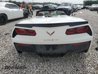 2015 Chevrolet Corvette 2LT with VIN 1G1YD3D7XF5104001, listed as a Copart auction lot 57149215 with Not provided miles and Salvage title. Bid and sale history available at DreamBid. Image 6.