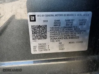 2020 Chevrolet Equinox LT with VIN 3GNAXKEV2LS565323, listed as a Copart auction lot 46899055 with 109,209 mi miles and Salvage Title. Bid and sale history available at carsss.com. Image 14.