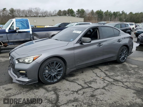 2015 Infiniti Q50 with VIN JN1BV7AR5FM421247, listed as a Copart auction lot 53266115 with 63,820 mi miles and Salvage Title. Bid and sale history available at carsss.com. Image 1.