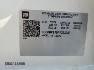 2023 GMC Sierra 1500 with VIN 1GD48PE70PF222789, listed as a Copart auction lot 76752904 with Not Provided miles and Salvage Title. Bid and sale history available at DreamBid. Image 12.