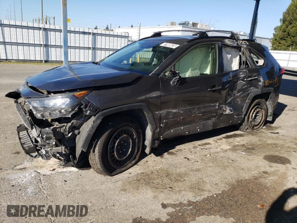 2019 Toyota RAV4 LE with VIN JTMH1RFV7KD016442, listed as a Copart auction lot 87880635 with 136,803 mi miles and Salvage Title. Bid and sale history available at carsss.com. Image 1.