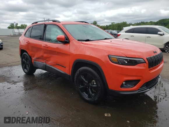 2021 Jeep Cherokee Latitude Plus with VIN 1C4PJMLB9MD157329, listed as a Copart auction lot 58624885 with 53,056 mi miles and Salvage title. Bid and sale history available at DreamBid. Image 4.