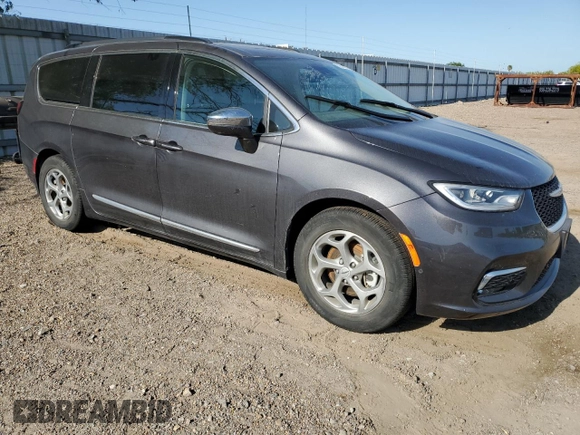 2022 Chrysler Pacifica Limited with VIN 2C4RC1GGXNR215860, listed as a Copart auction lot 52531315 with 12,831 mi miles and Salvage title. Bid and sale history available at DreamBid. Image 4.