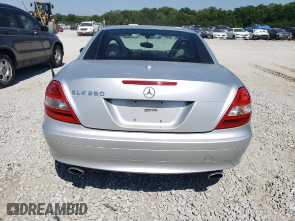 2007 Mercedes-Benz SLK 280 with VIN WDBWK54F47F158590, listed as a Copart auction lot 57837415 with 128,259 mi miles and Salvage title. Bid and sale history available at DreamBid. Image 6.