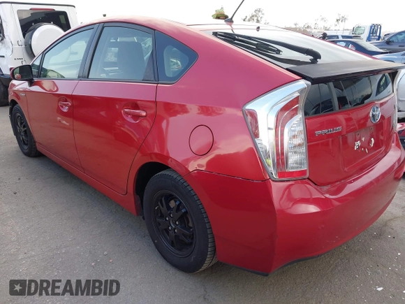 2013 Toyota Prius One with VIN JTDKN3DU9D1725010, listed as a IAAI auction lot 41955615 with 266,378 mi miles and . Bid and sale history available at carsss.com. Image 3.
